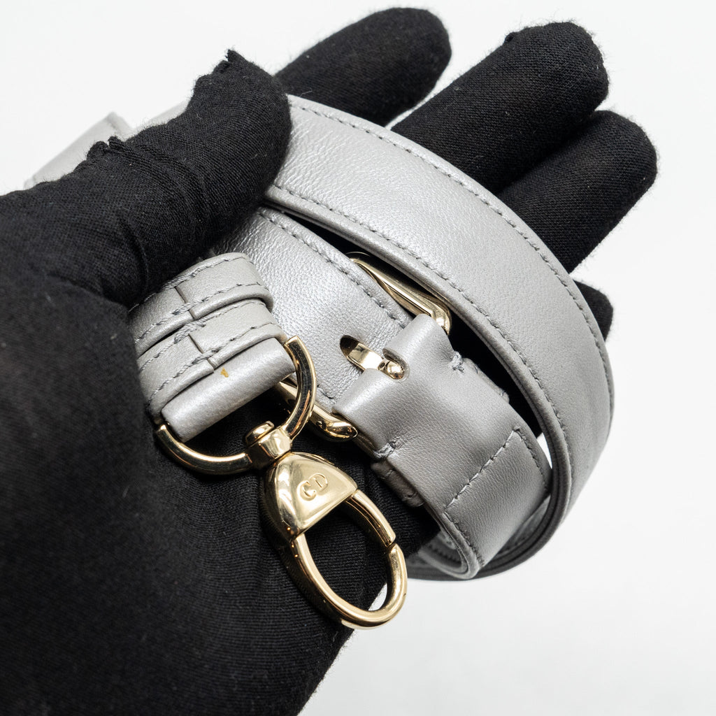 DIOR MEDIUM LADY DIOR LAMBSKIN GREY GHW