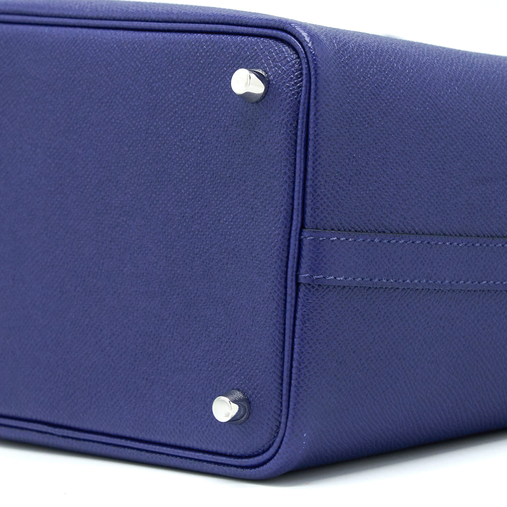 HERMES PICOTIN 18 LOCK BAG EPSOM BLUE ENCRE/BRIQUE/NOIR SHW