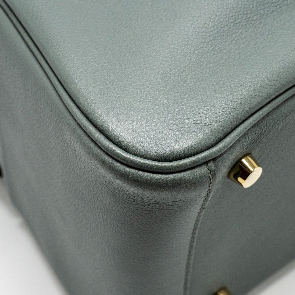HERMES LINDY 26 EVERCOLOR VERT AMANDE GHW