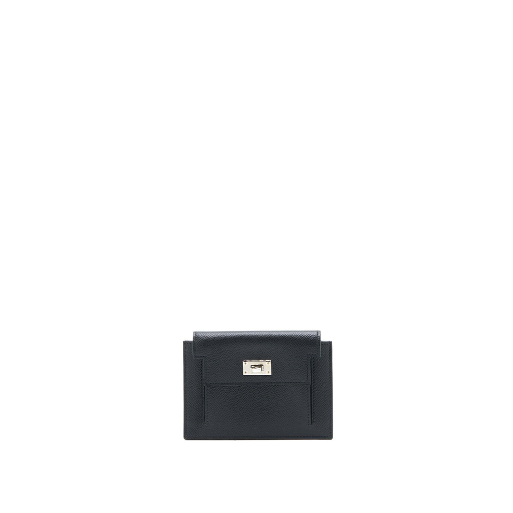 HERMES KELLY POCKET COMPACT EPSOM BLACK SHW