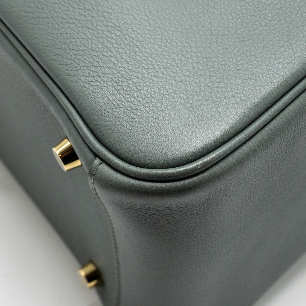 HERMES LINDY 26 EVERCOLOR VERT AMANDE GHW