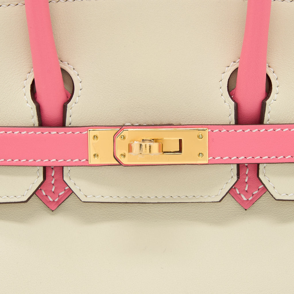 HERMES BIRKIN 25 SPECIAL ORDER SWIFT CRAIE/ ROSE AZALEE GHW