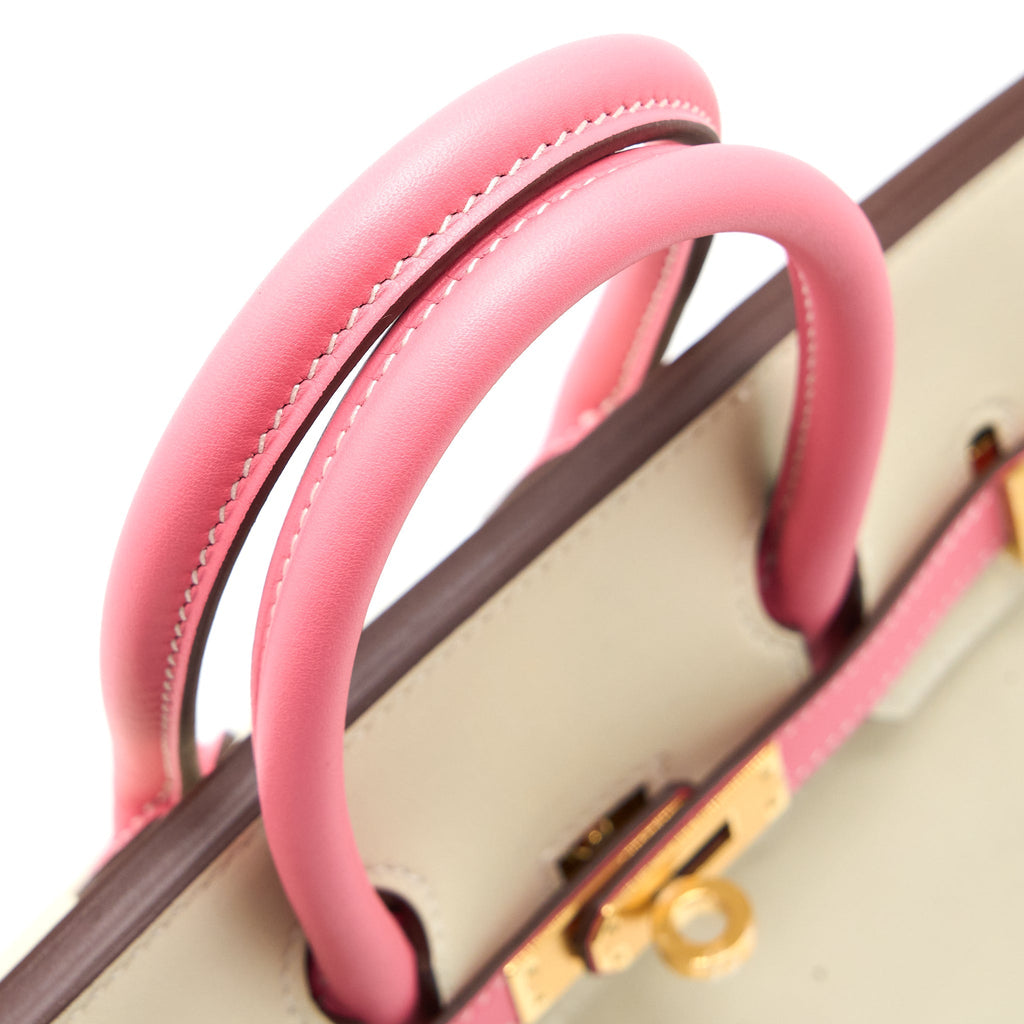 HERMES BIRKIN 25 SPECIAL ORDER SWIFT CRAIE/ROSE AZALEE GHW