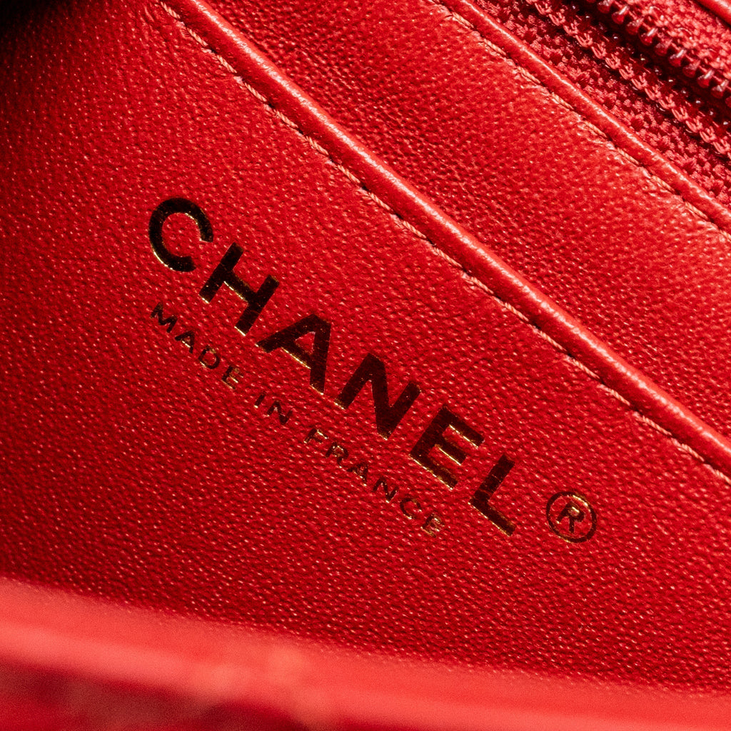 CHANEL MINI 2.55 REISSUE FLAP BAG AGED CALFSKIN RED GHW