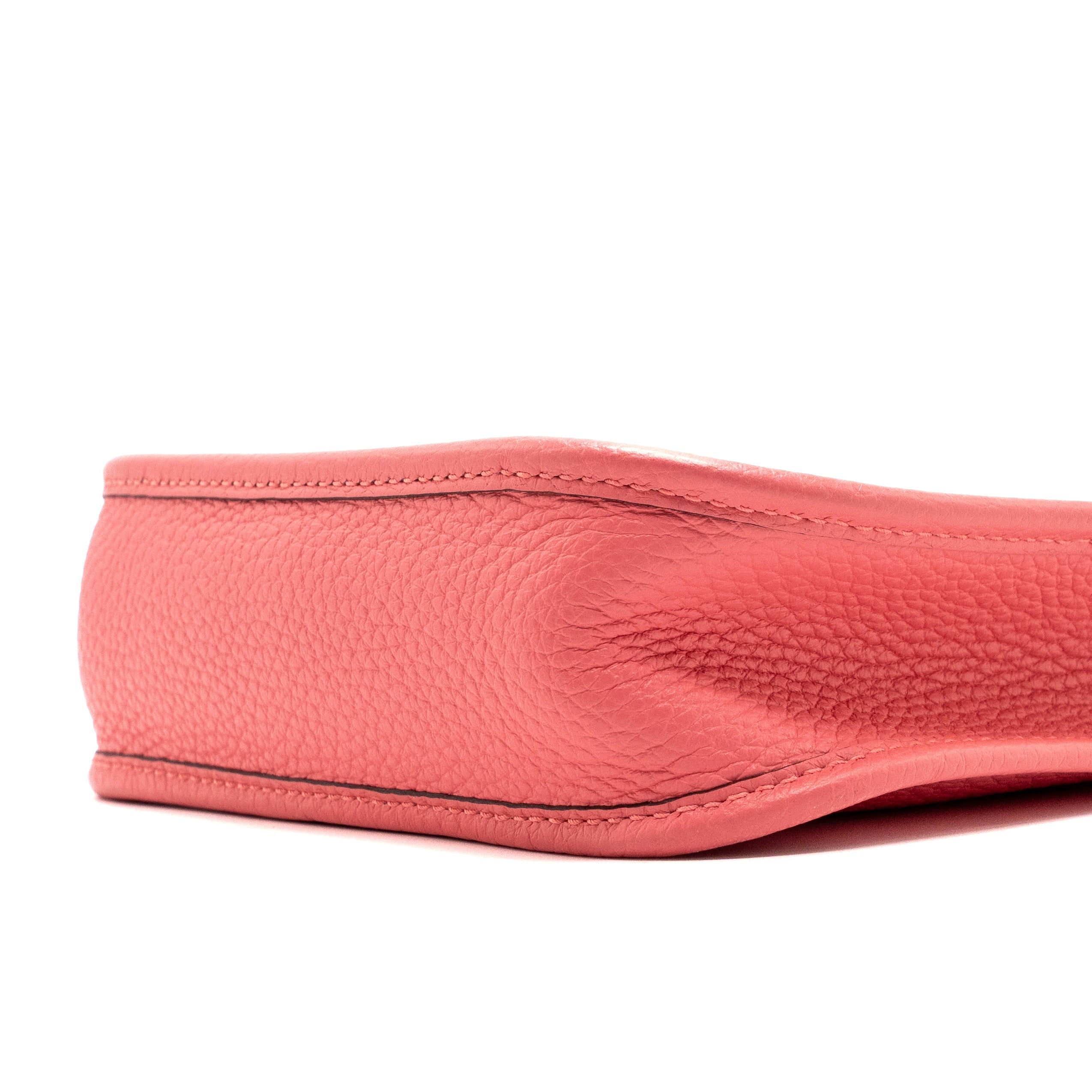 HERMES MINI EVELYNE CLEMENCE ROSE WITH MULTICOLOR STRAP SHW