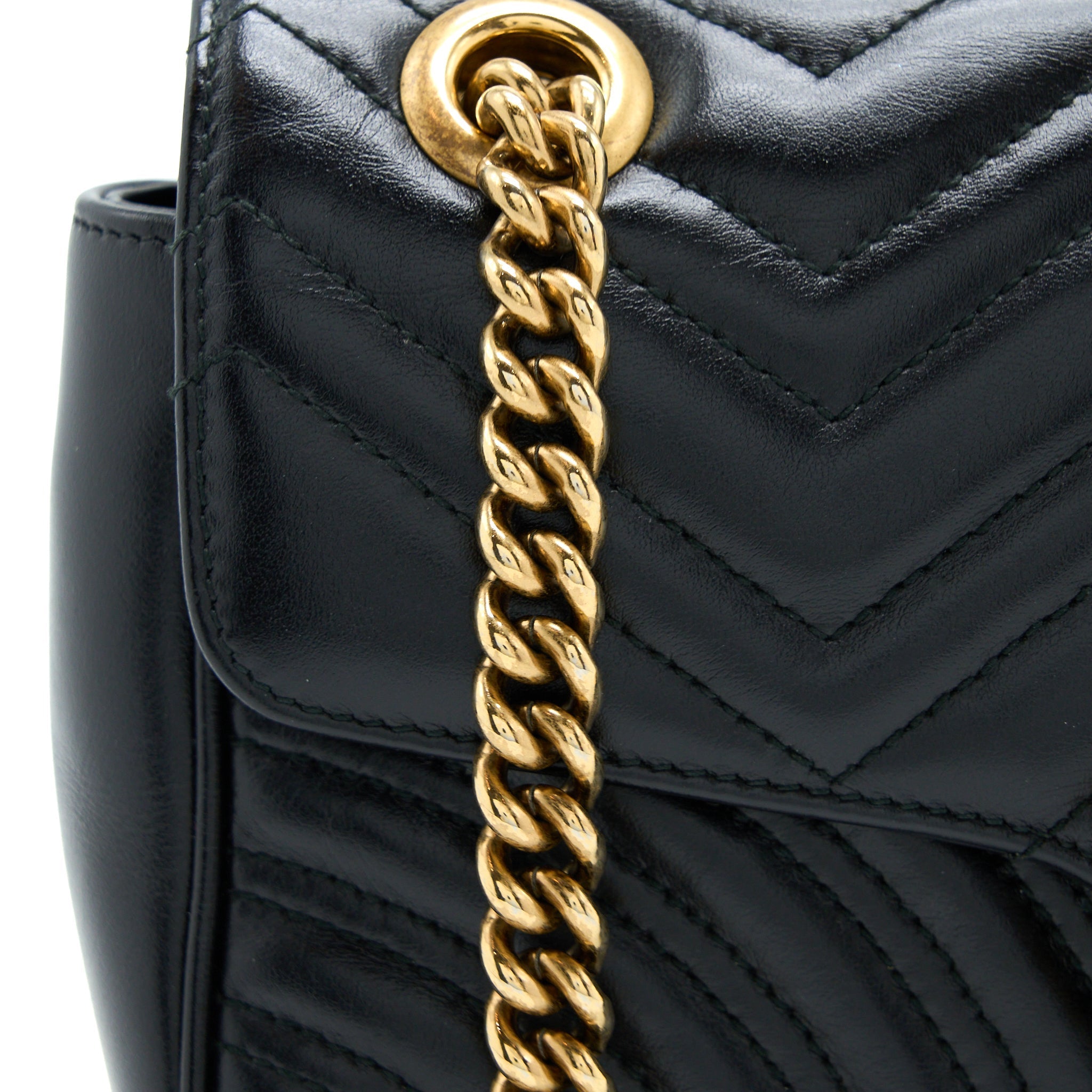 GUCCI SMALL MARMONT CALFSKIN BLACK GHW
