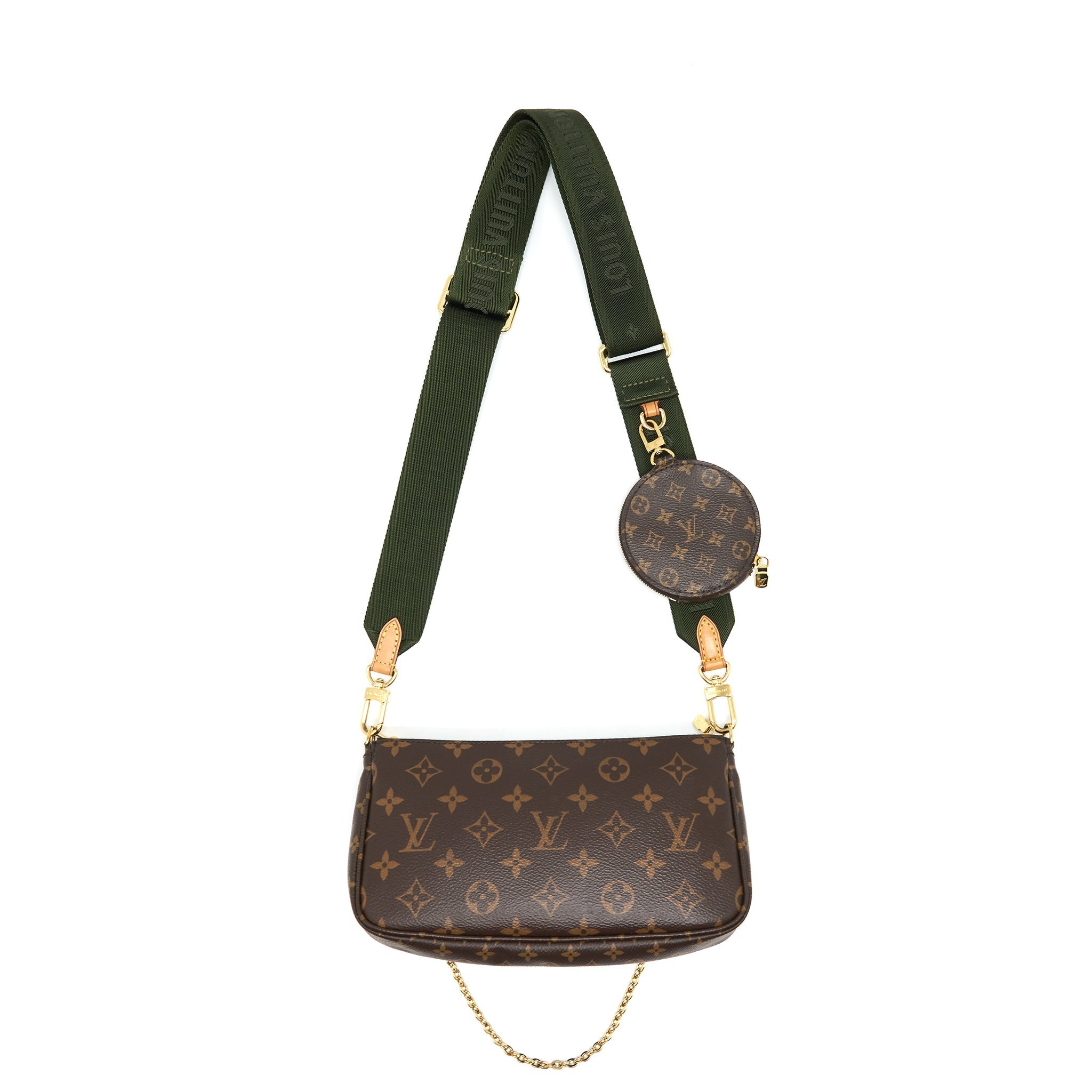 LOUIS VUITTON MULTI POCHETTE ACCESSORIES KHAKI STRAP