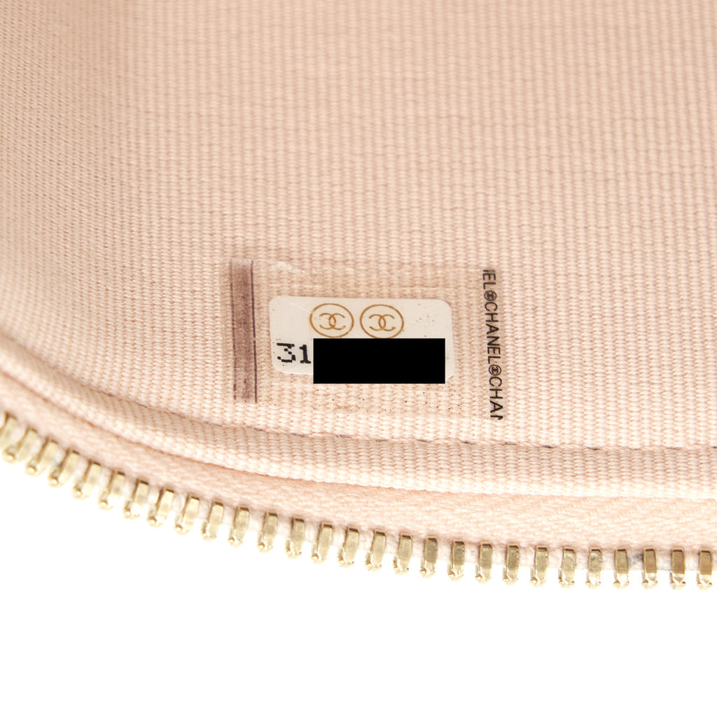 CHANEL LONG VANITY CASE CAVIAR NUDE PINK LGHW
