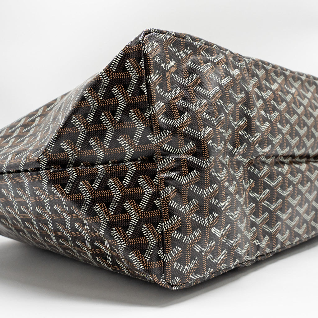 GOYARD SAINT LOUIS GM TOTE GOYARDINE CANVAS BLACK/BROWN SHW