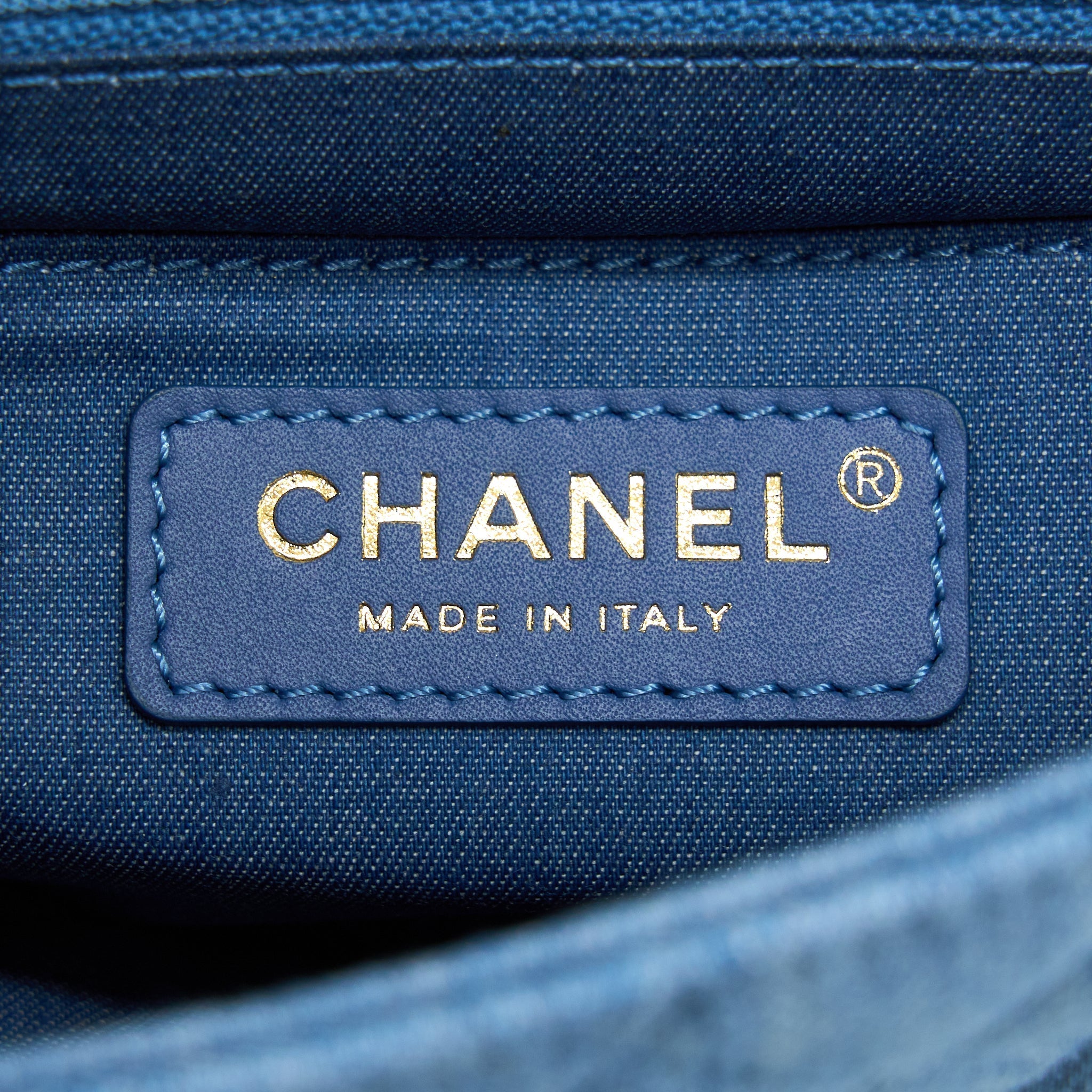 CHANEL 22C DENIM PEARL CRUSH MINI SQUARE FLAP BAG GHW(MICROCHIP)