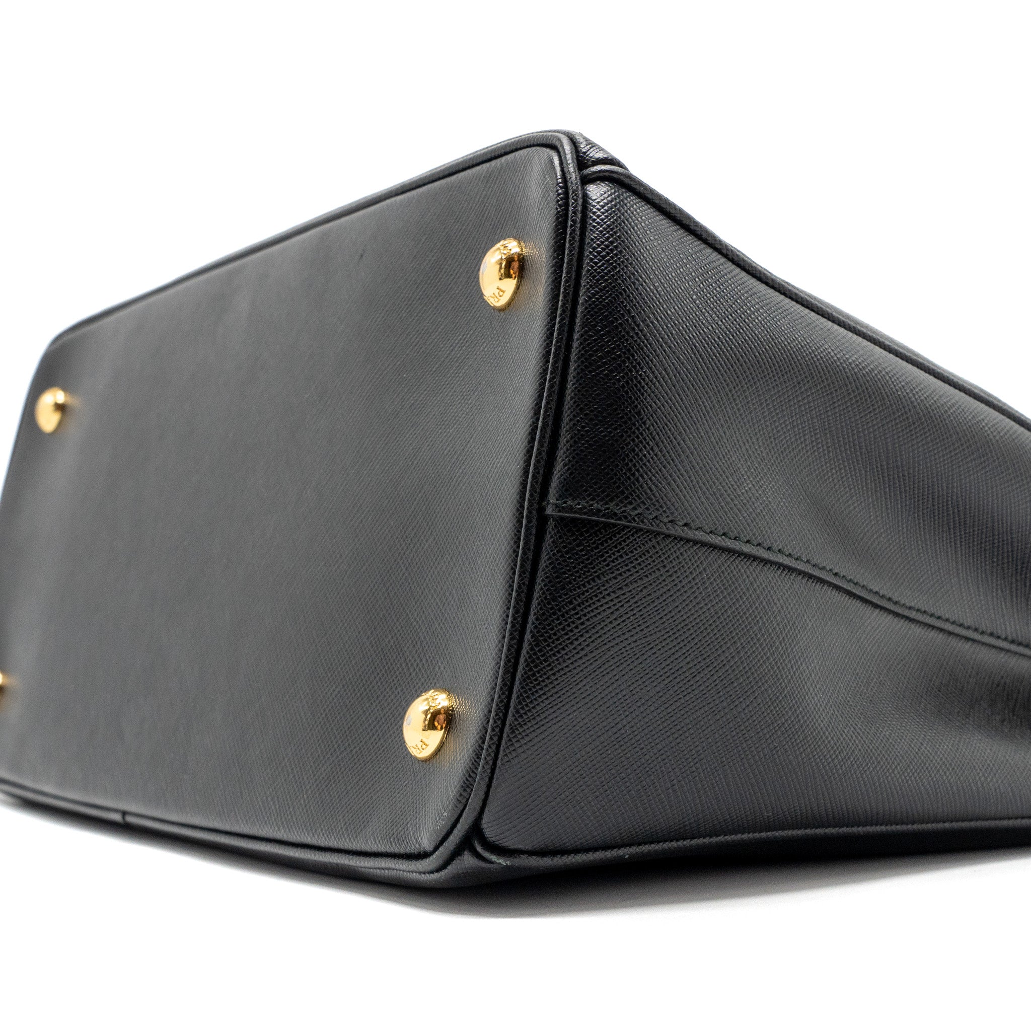 PRADA SAFFIANO TOTE BAG LEATHER BLACK GHW