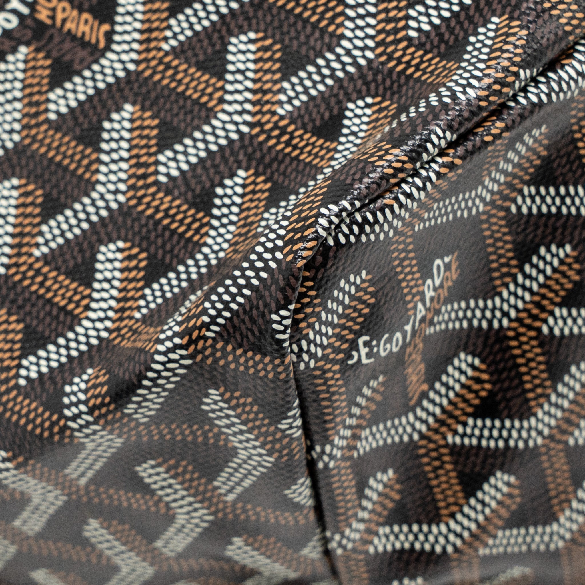 GOYARD SAINT LOUIS GM TOTE GOYARDINE CANVAS BLACK/BROWN SHW
