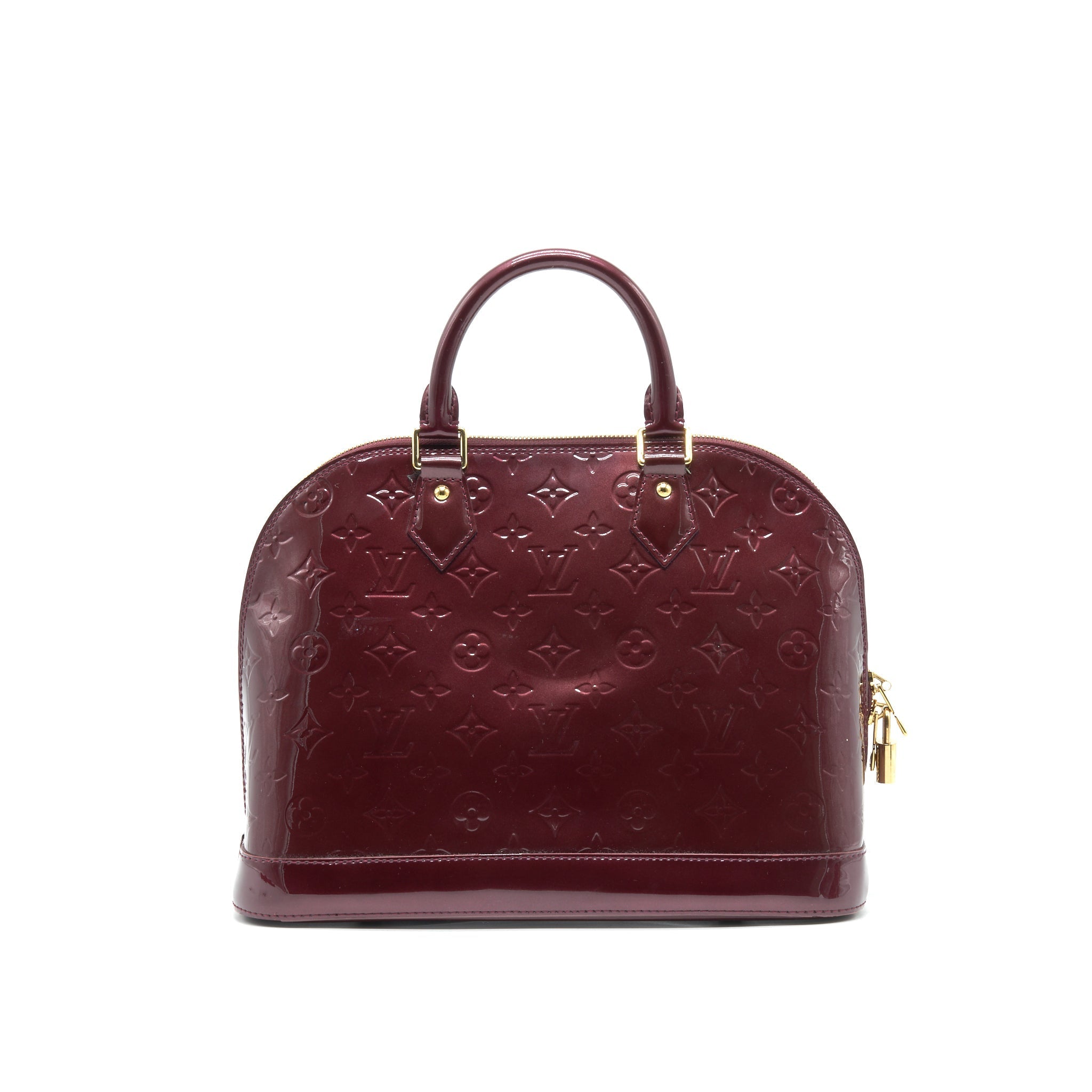 LOUIS VUITTON ALMA PM PATENT LEATHER AMARANTE GHW
