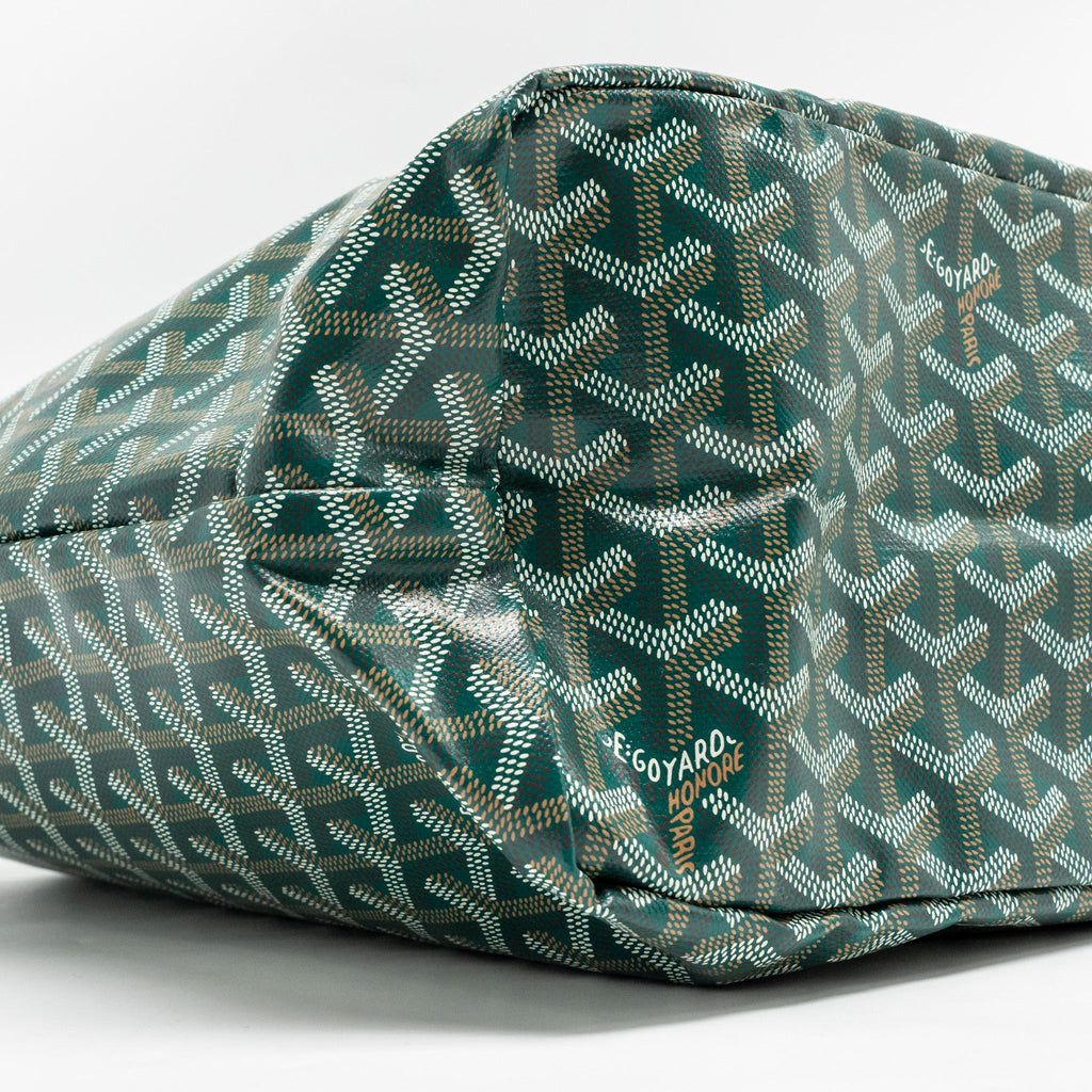 GOYARD SAINT LOUIS PM TOTE GOYARDINE CANVAS GREEN SHW