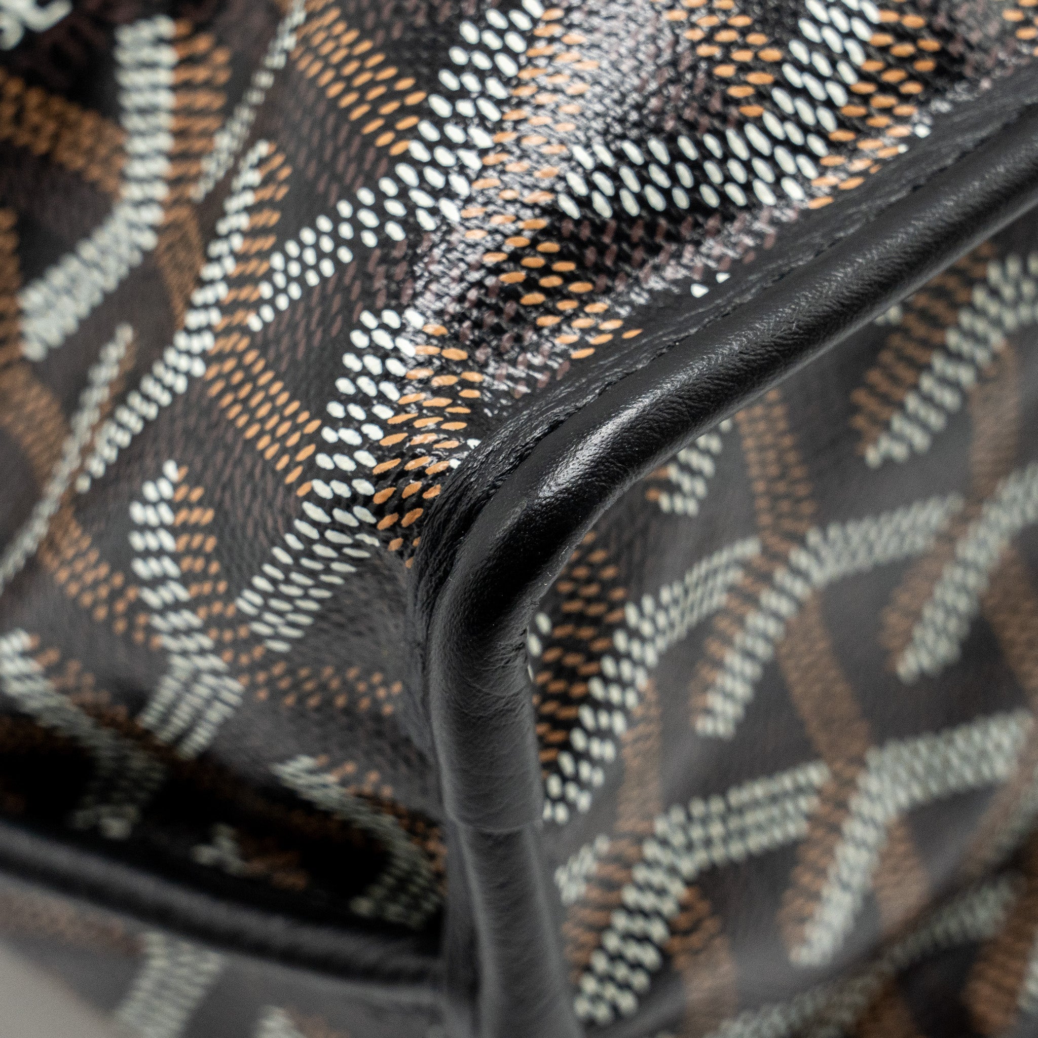 GOYARD MINI ANJOU TOTE GOYARDLINE CANVAS/LEATHER BLACK SHW