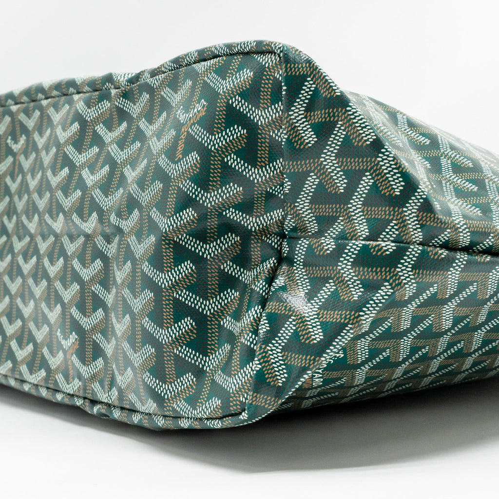 GOYARD SAINT LOUIS PM TOTE GOYARDINE CANVAS GREEN SHW