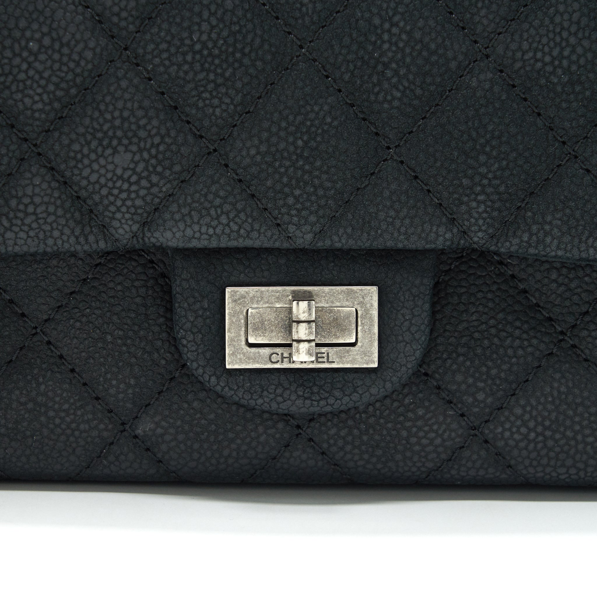 CHANEL 2.55 226 REISSUE BAG IN CAVIAR BLACK SHW