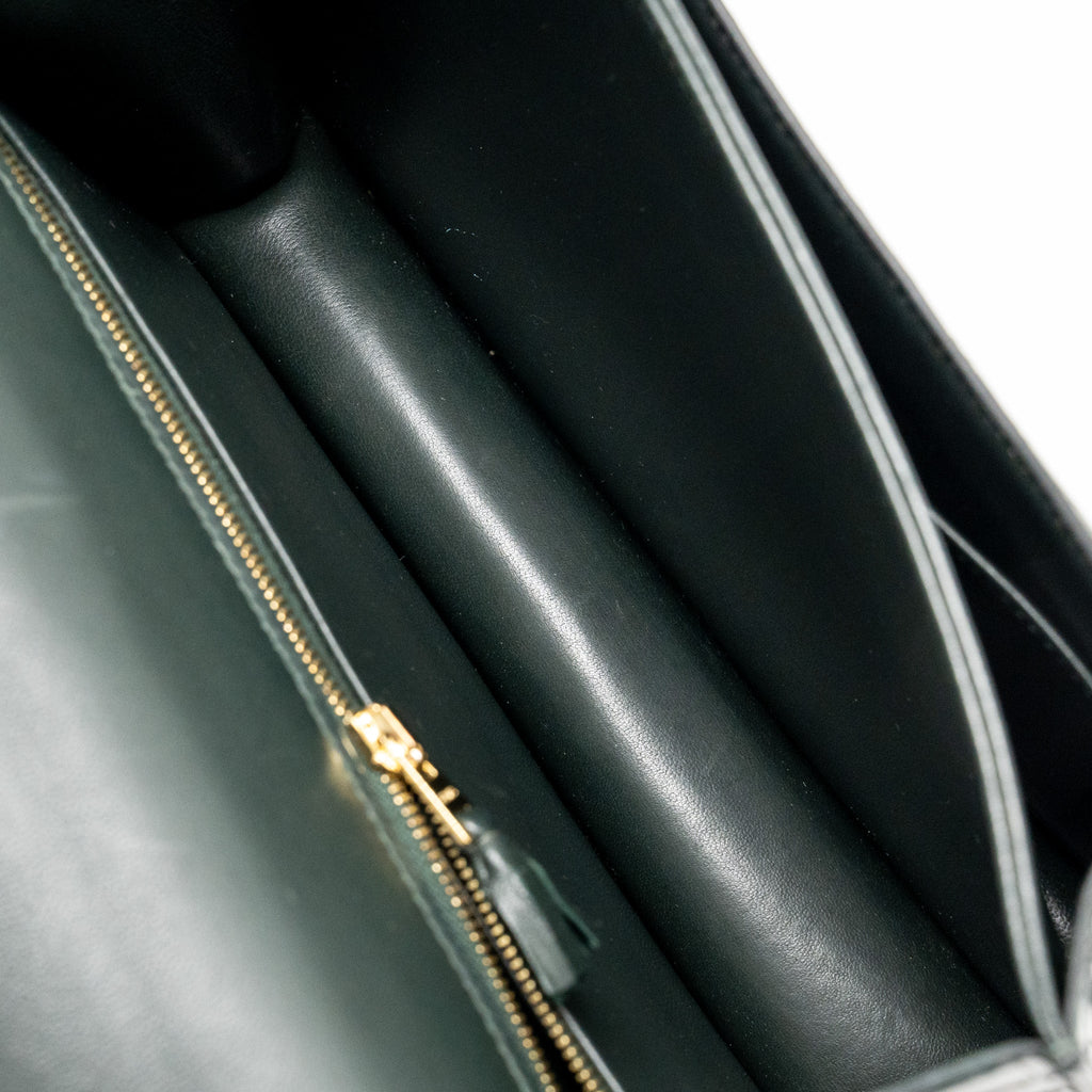 HERMES CONSTANCE 24 ALLIGATOR MISSISSIPPIENSIS MAT VERT FONCE GHW