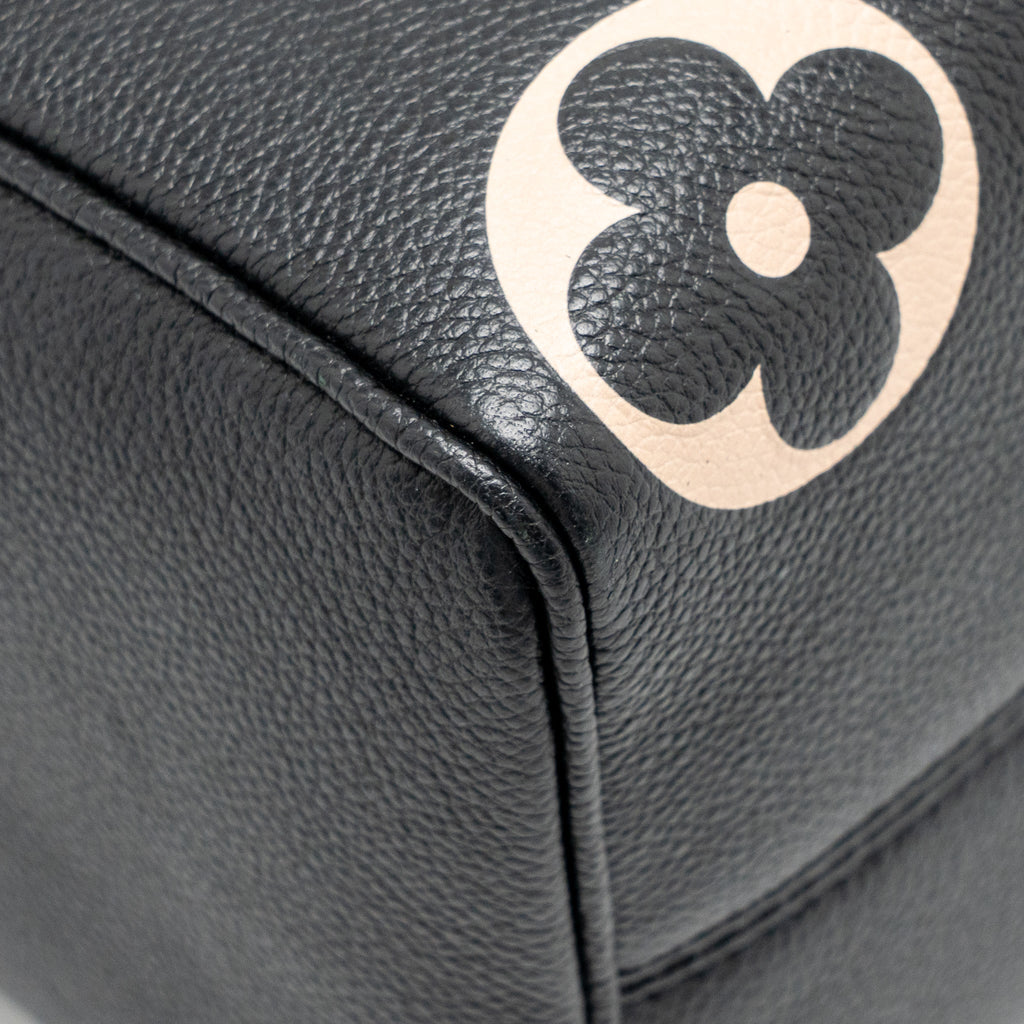 LOUIS VUITTON SPEEDY BANDOULIERE 25 BICOLOUR MONOGRAM EMPREINTE LEATHER BLACK/BEIGE GHW