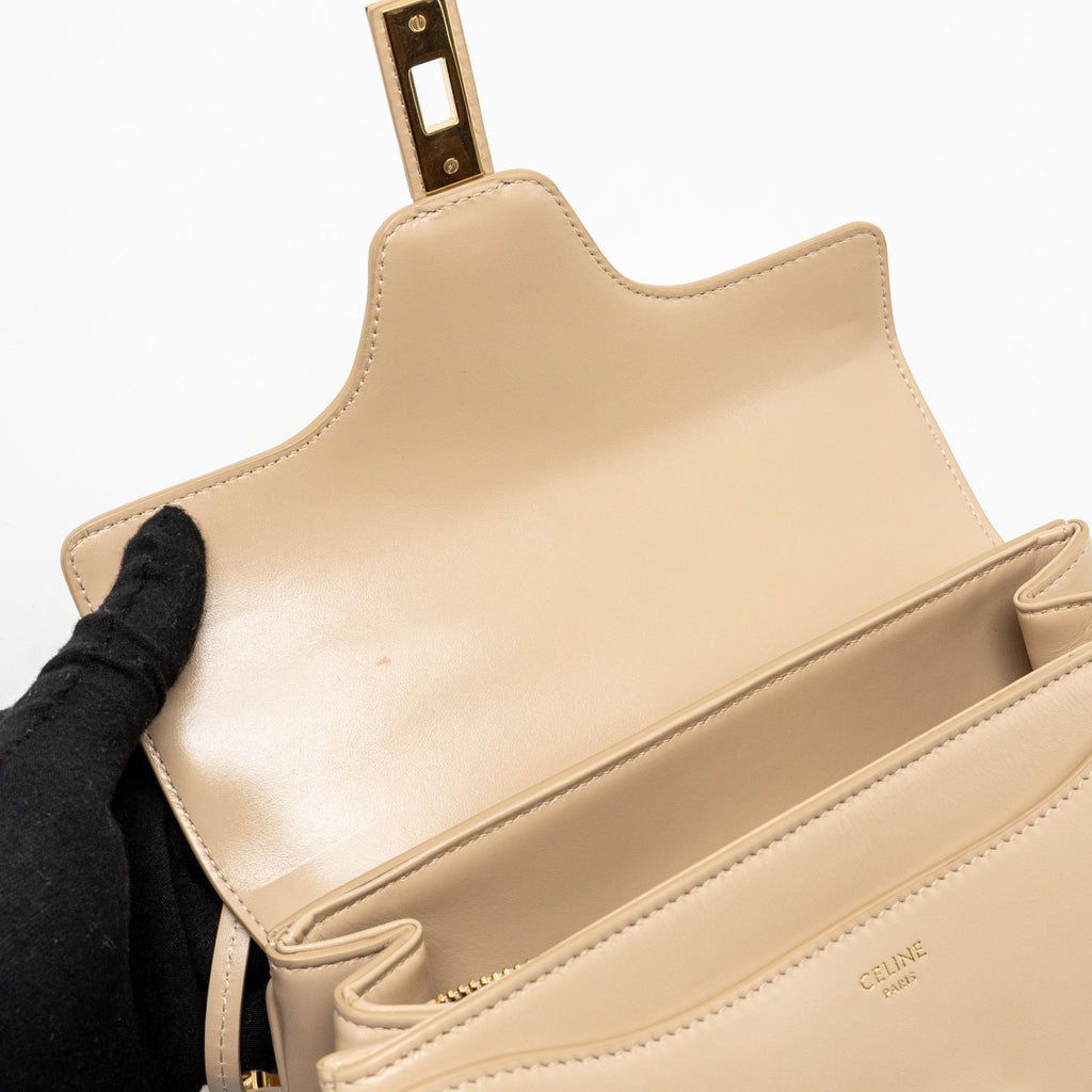 CELINE SMALL SOFT 16 BAG CALFSKIN BEIGE GHW