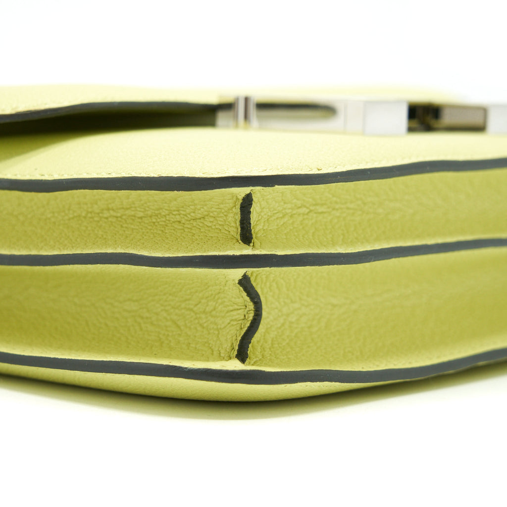 HERMES MINI CONSTANCE CHEVRE MYSORE R9 JAUNE BOURGE SHW