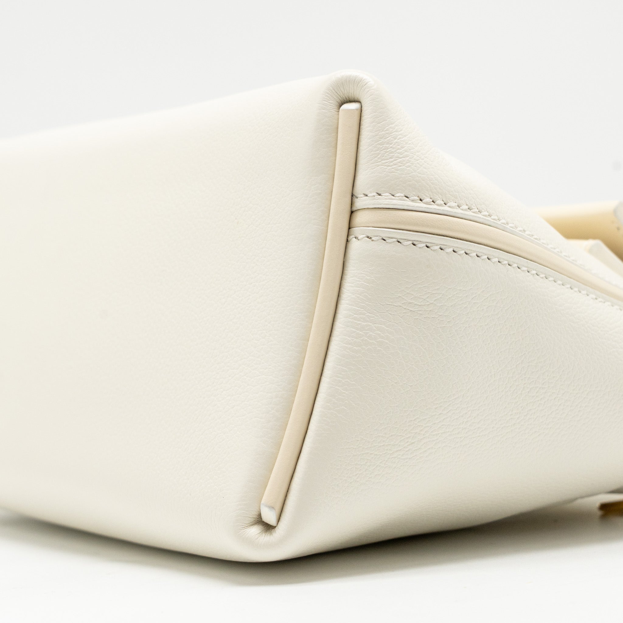 HERMES MINI 2424 24/24-21 BAG EVERCOLOR/SWIFT BLANC / NATA GHW