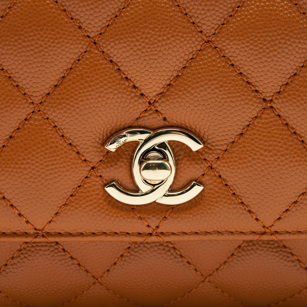 CHANEL EXTRA MINI COCO HANDLE CAVIAR CARAMEL GHW