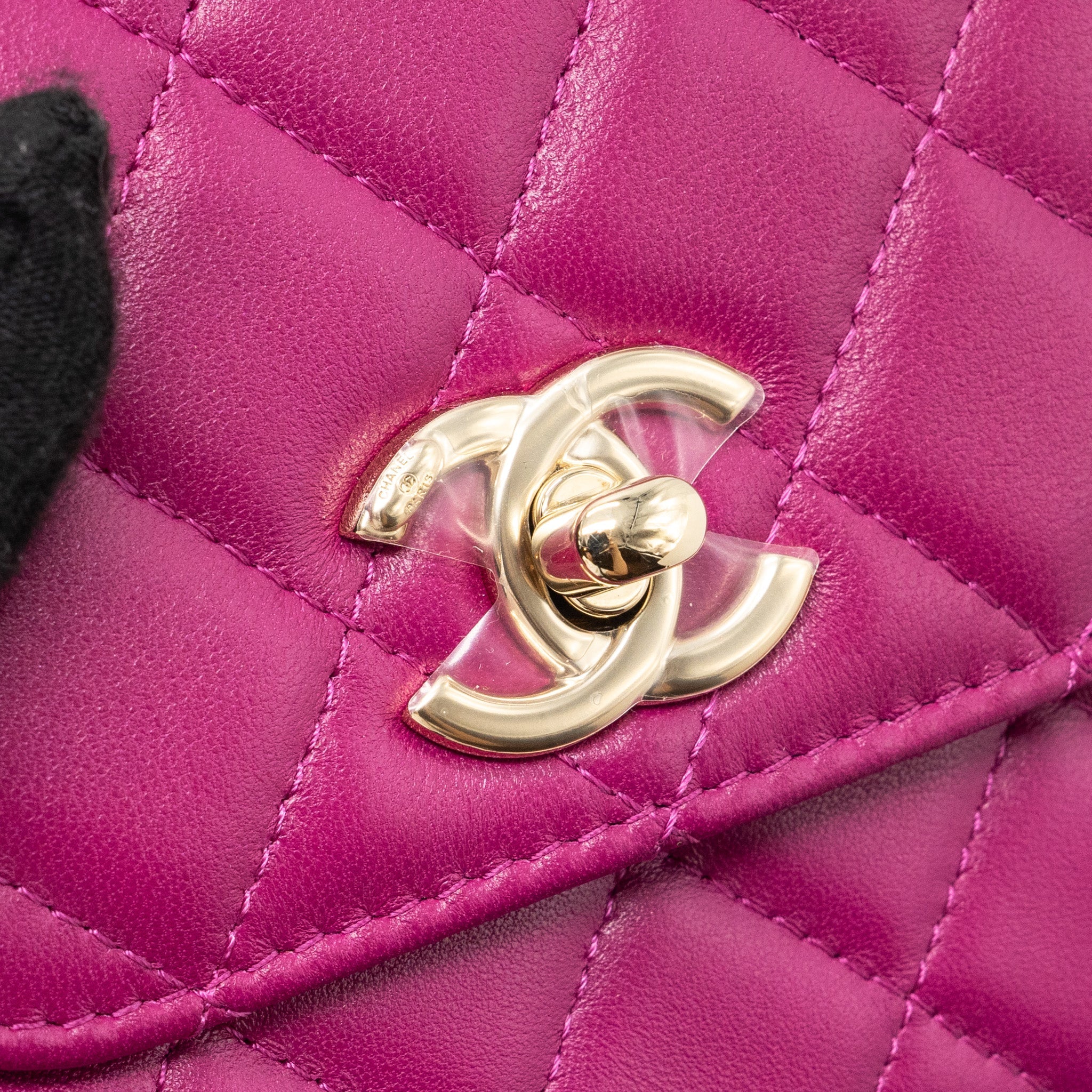 CHANEL MINI TRENDY CC CLUTCH LAMBSKIN PINK LGHW