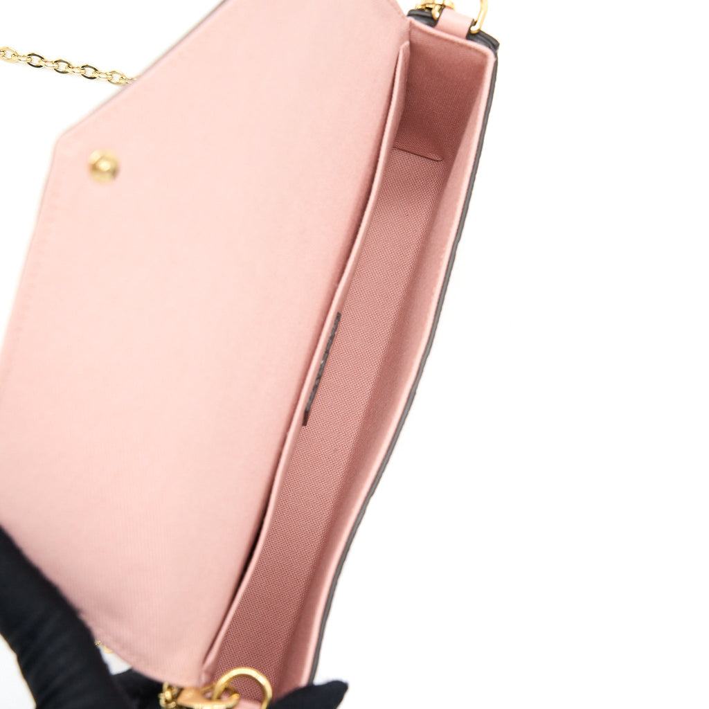 LOUIS VUITTON FELICIA POCHETTE MONOGRAM EMPREINTE ROSE POUNDER GHW