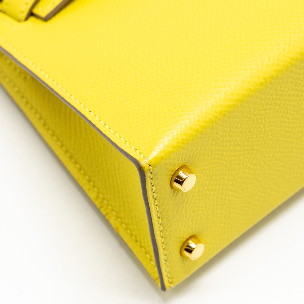 HERMES MINI KELLY II EPSOM 9R LIME GHW