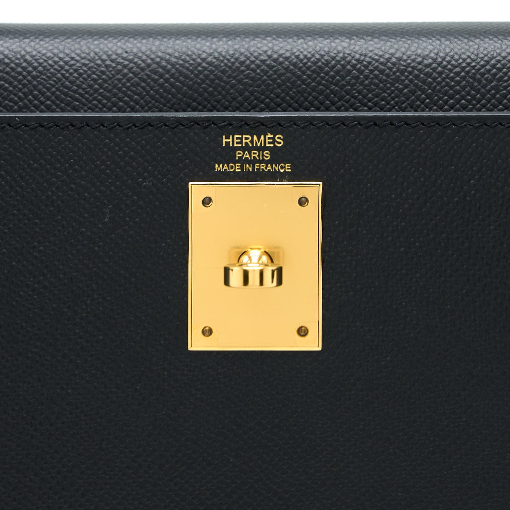 HERMES KELLY 28 EPSOM BLACK GHW