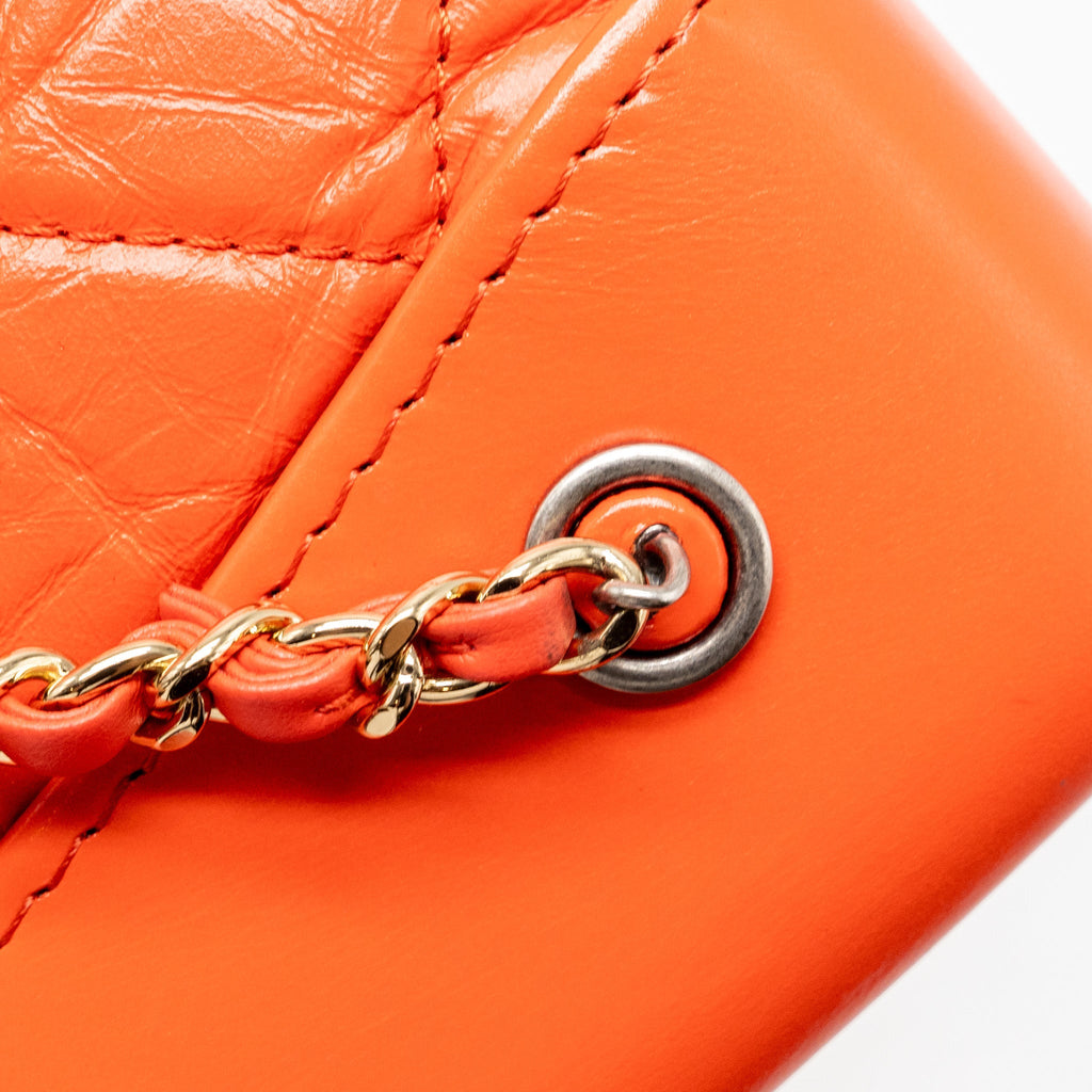CHANEL SMALL GABRIELLE BACKPACK AGED CALFSKIN RED MULTICOLOUR HARDWARE