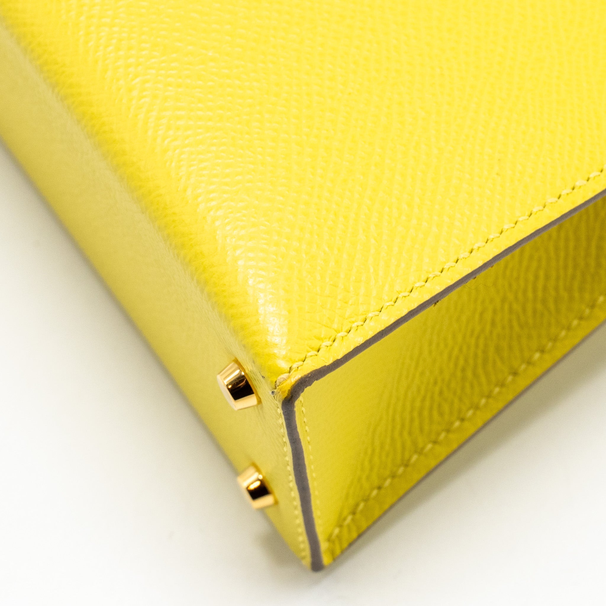 HERMES MINI KELLY II EPSOM 9R LIME GHW