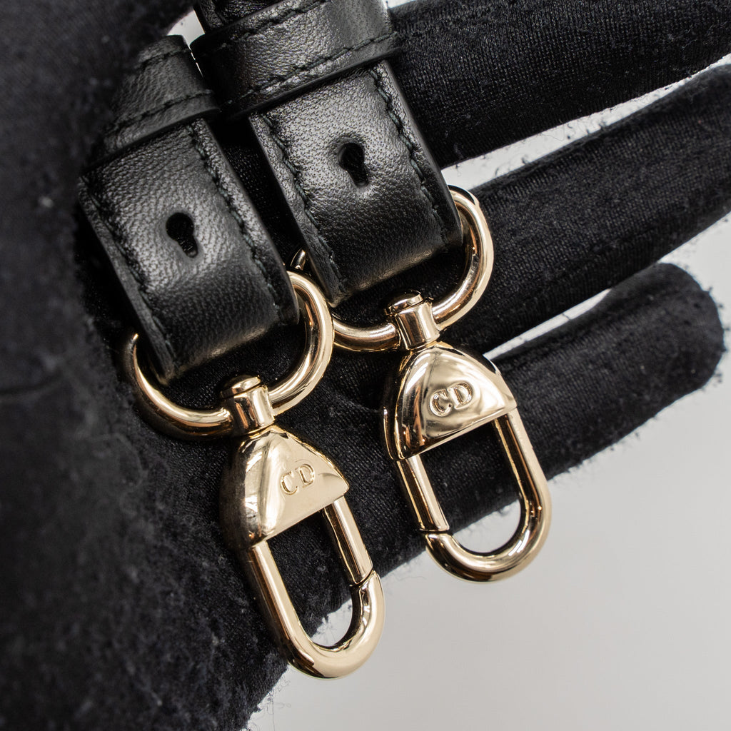 DIOR SMALL LADY DIOR LAMBSKIN BLACK LGHW