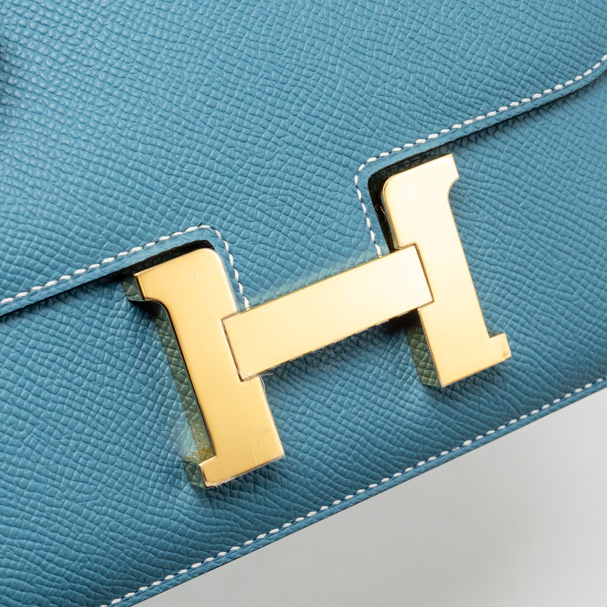 HERMES MINI CONSTANCE EPSOM D2 NEW BLUE JEAN GHW