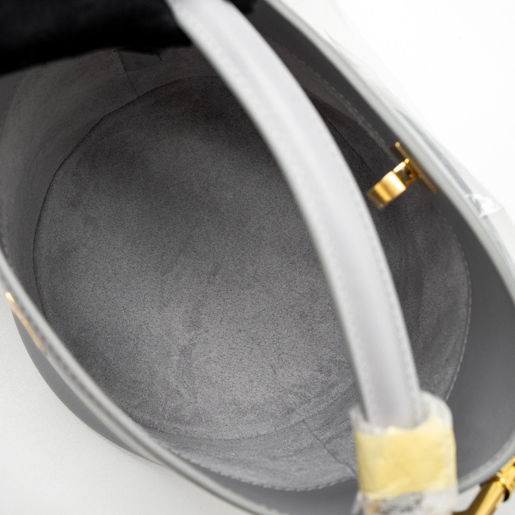 CELINE TEEN BUCKET BAG CALFSKIN LIGHT GREY GHW