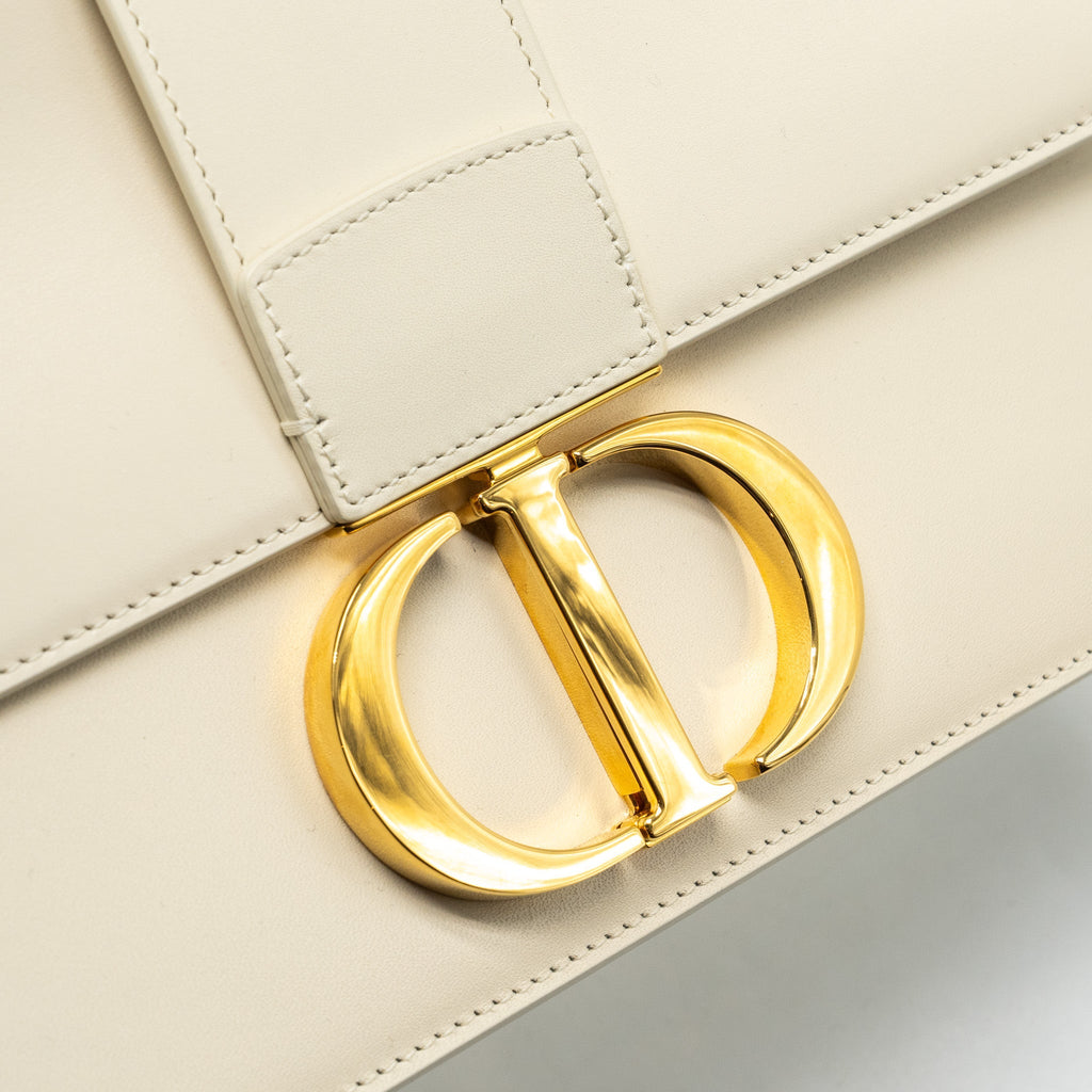 DIOR 30 MONTAIGNE BAG CALFSKIN WHITE GHW