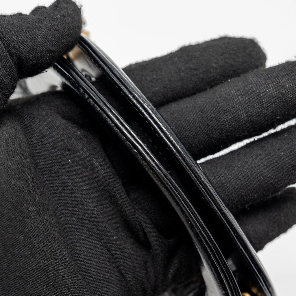 CHANEL 23K MINI SHOPPING TOTE CALFSKIN BLACK GHW(MICROCHIP)