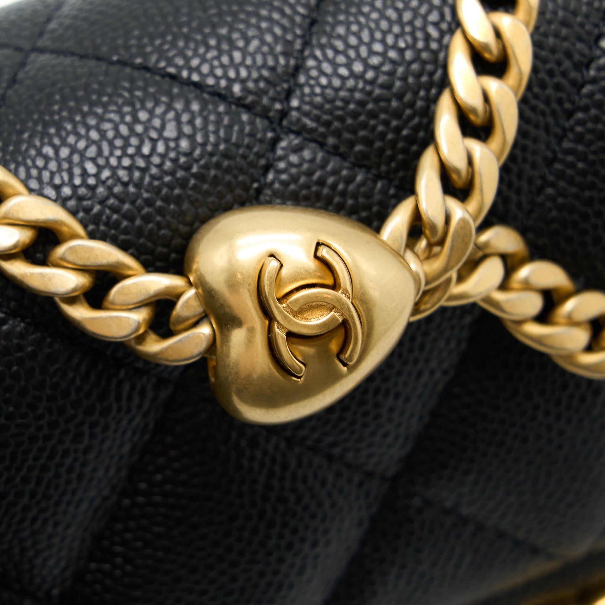 CHANEL 23P MINI COCO LOVE FLAP BAG CAVIAR BLACK GHW (MICROCHIP)
