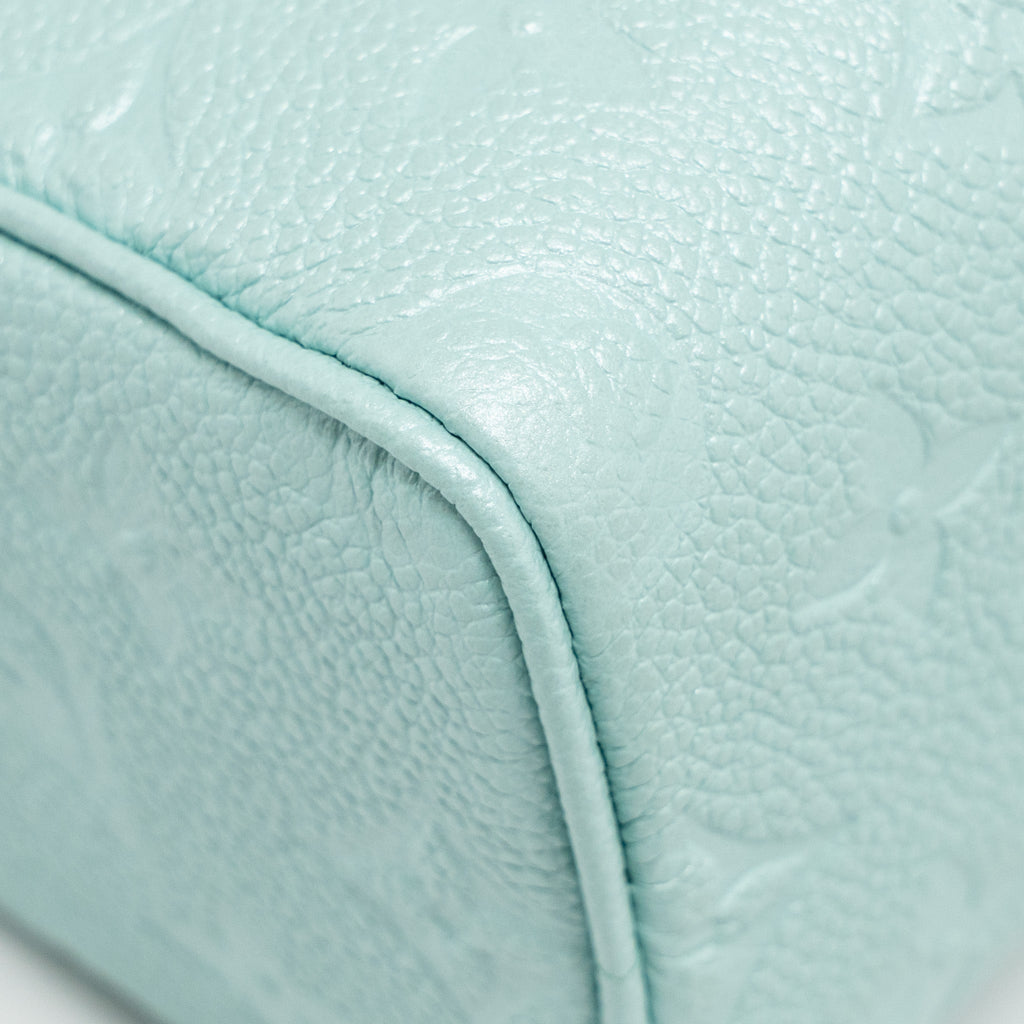 LOUIS VUITTON NANO SPEEDY MONOGRAM EMPREINTE LEATHER MINT GREEN SHW