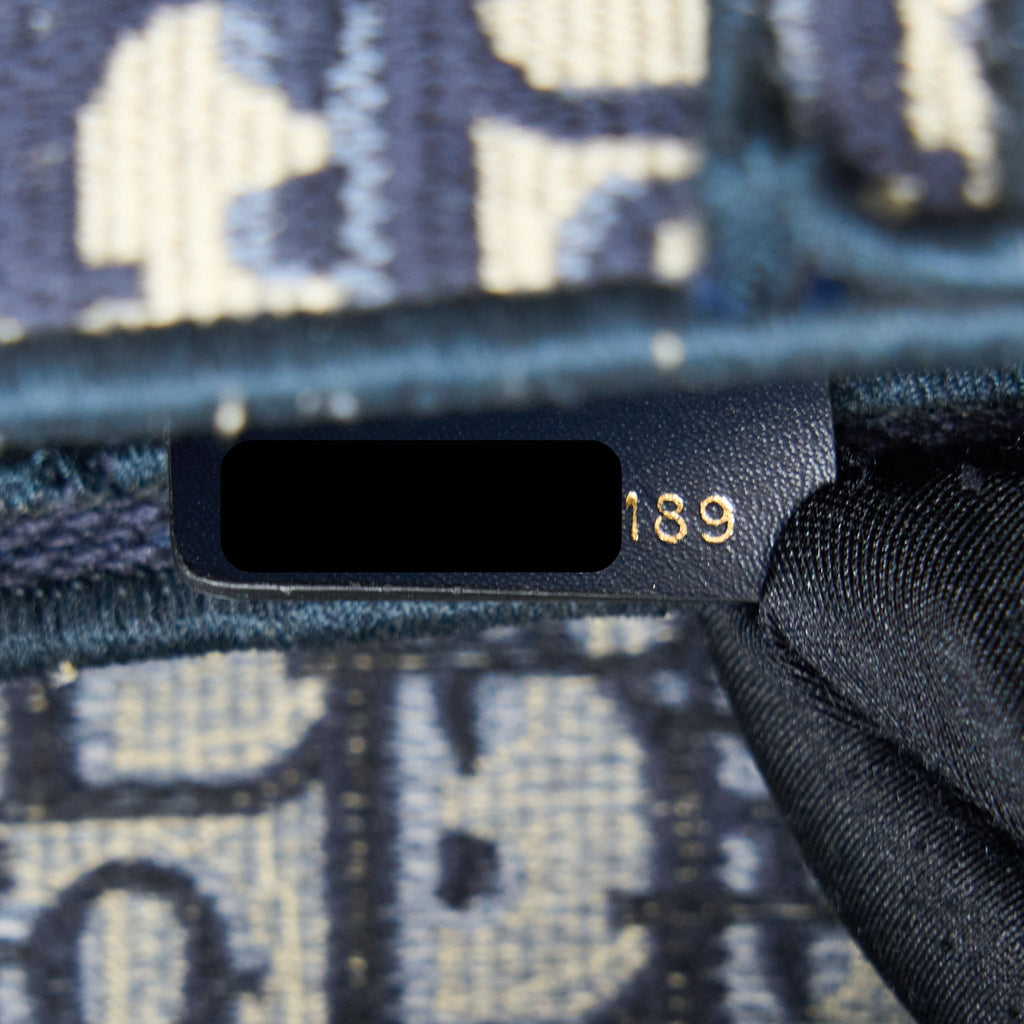 DIOR SADDLE BAG BLUE OBLIQUE EMBROIDERY GHW