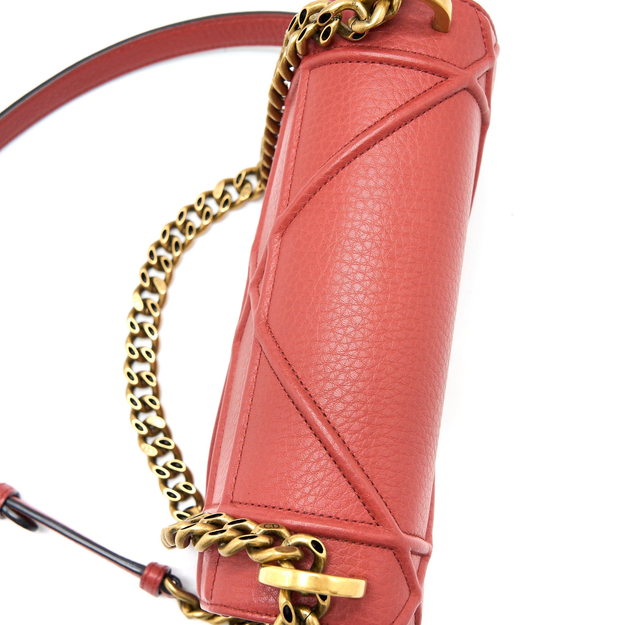 DIOR SMALL DIORAMA CALFSKIN RED BRUSHED GHW