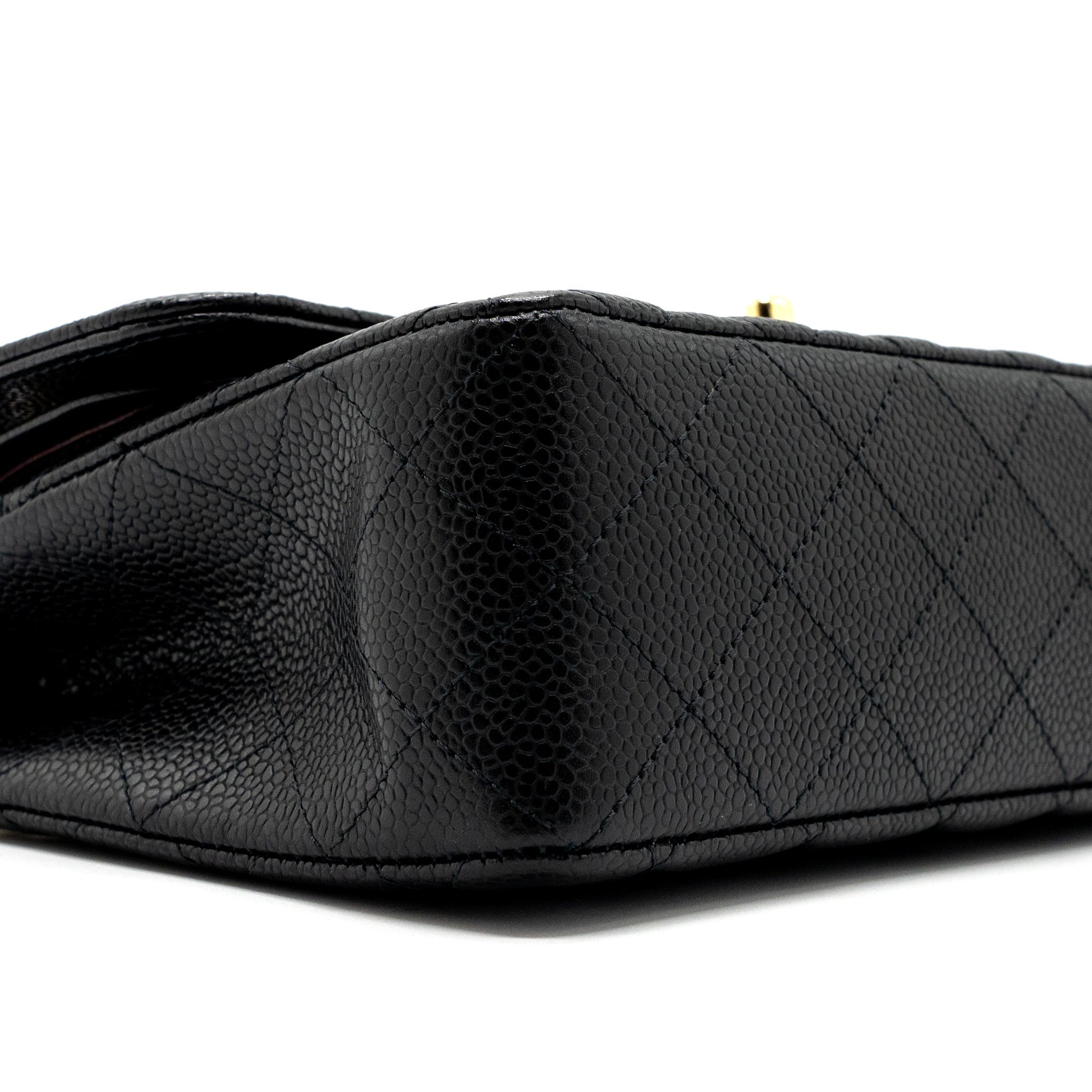 CHANEL SMALL CLASSIC DOUBLE FLAP BAG CAVIAR BLACK GHW
