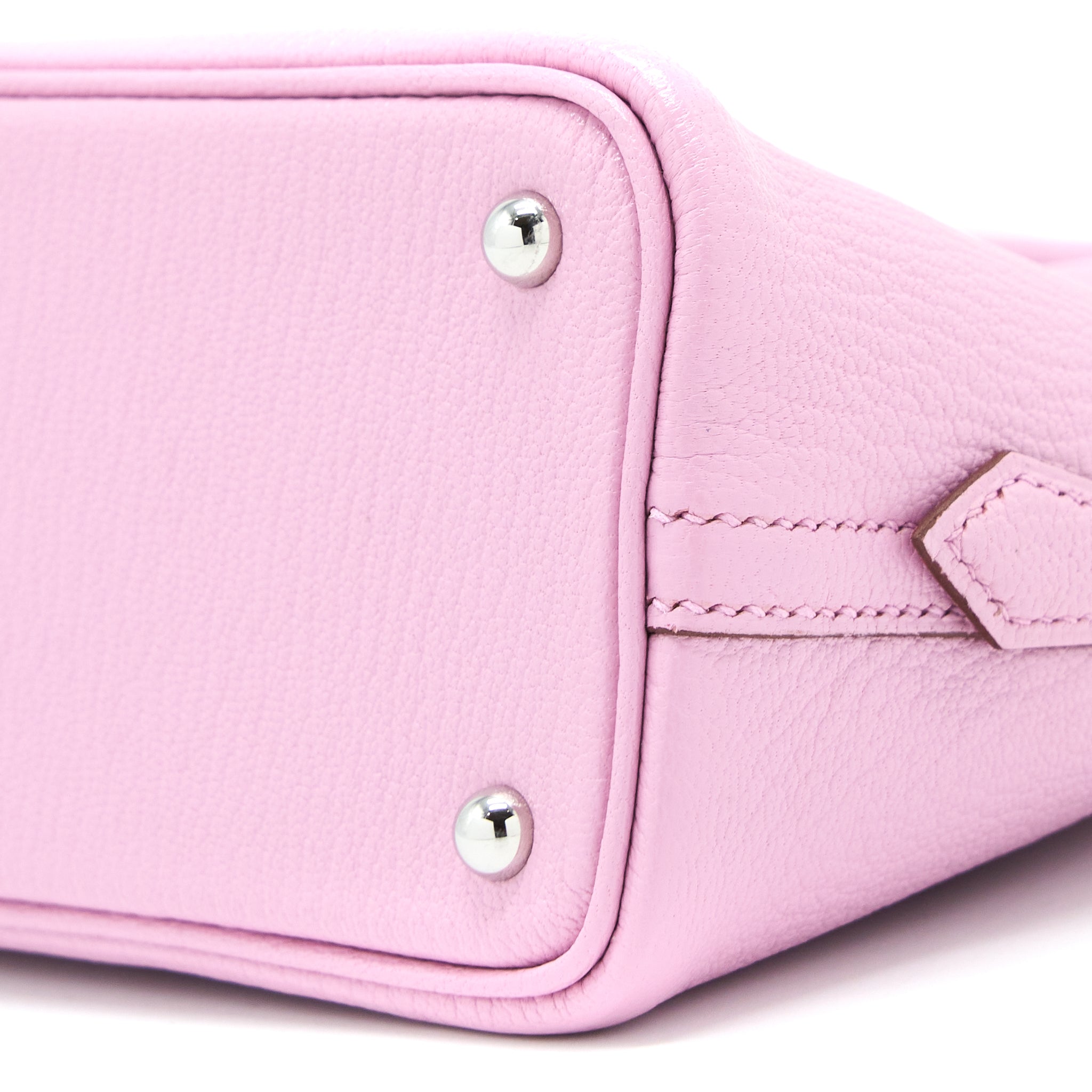 HERMES MINI BOLIDE CHÈVRE MYSORE X9 MAUVE SYLVESTRE SHW
