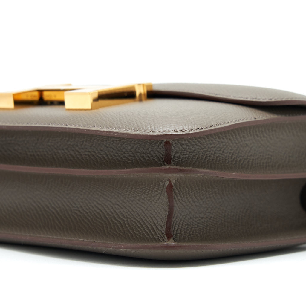 HERMES MINI CONSTANCE EPSOM 8F GRIS ETAIN GHW