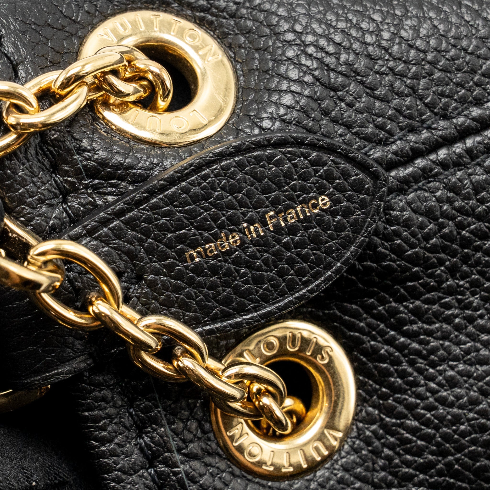 LOUIS VUITTON BUNDLE BAG MONOGRAM EMPREINTE LEATHER BLACK GHW
