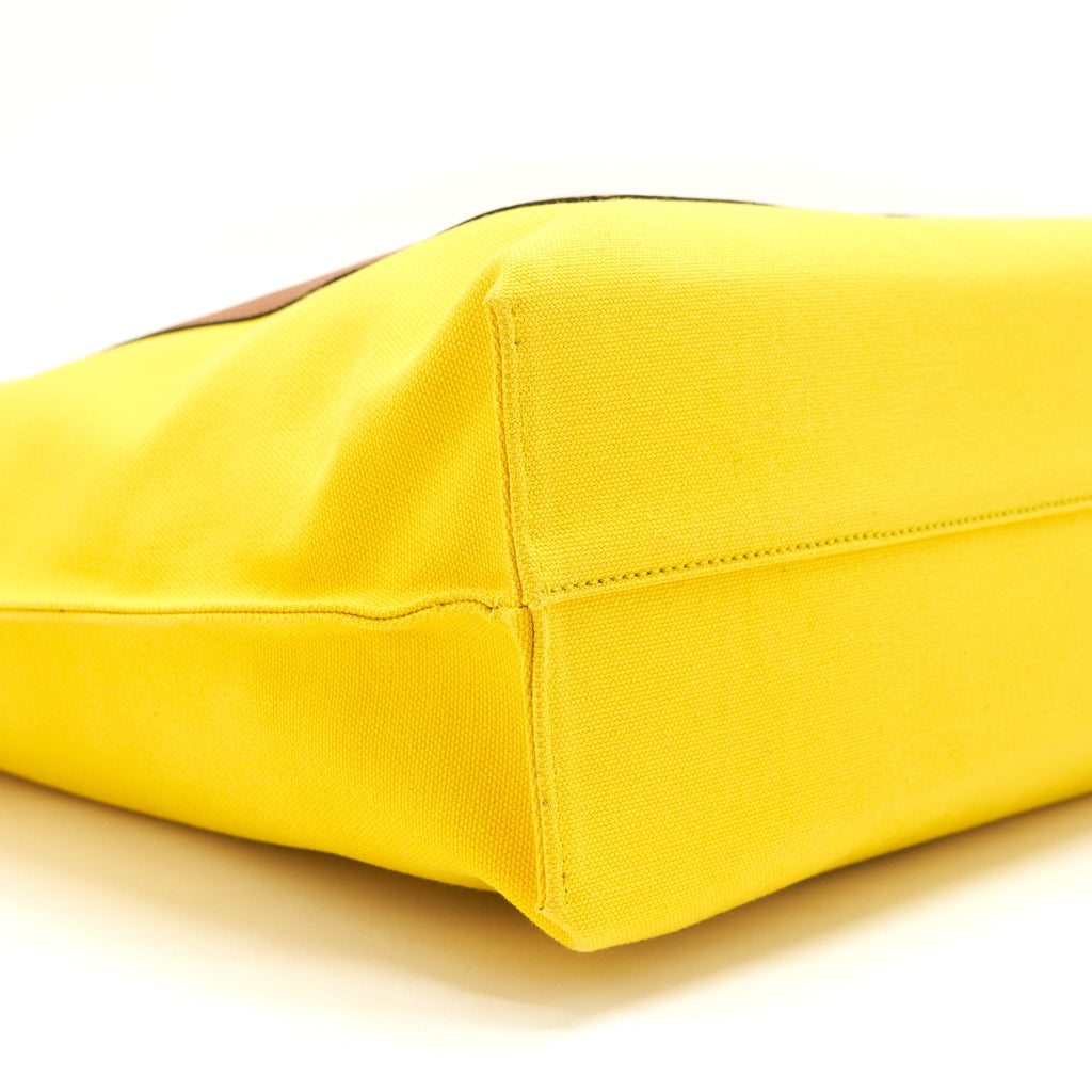LOEWE TOTE BAG CANVAS YELLOW/GOLD SHW