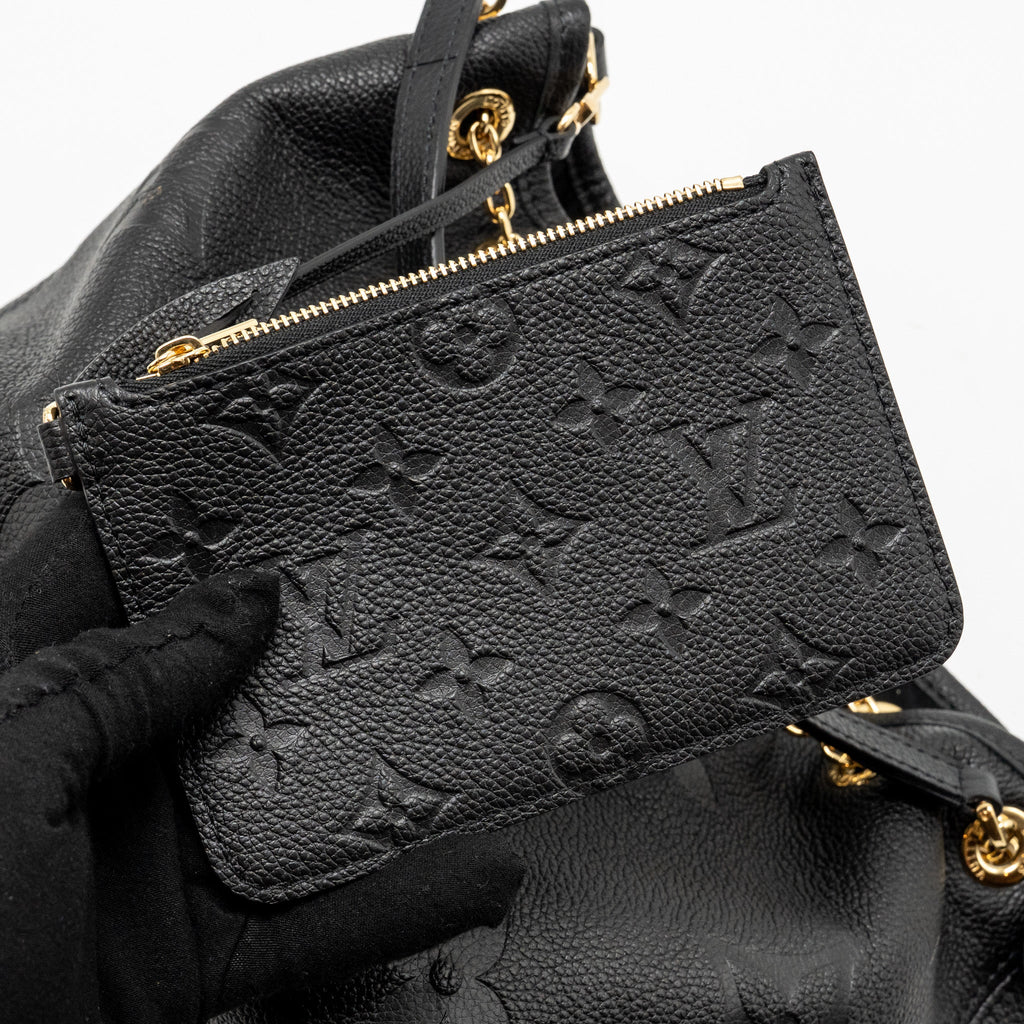 LOUIS VUITTON BUNDLE BAG MONOGRAM EMPREINTE LEATHER BLACK GHW