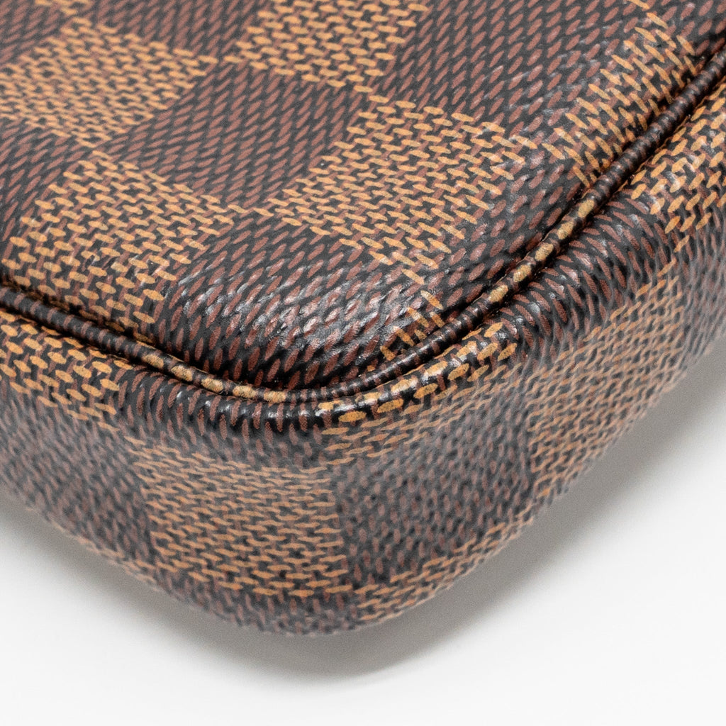 LOUIS VUITTON MINI POCHETTE ACCESSORIES DAMIER EBENE CANVAS GHW