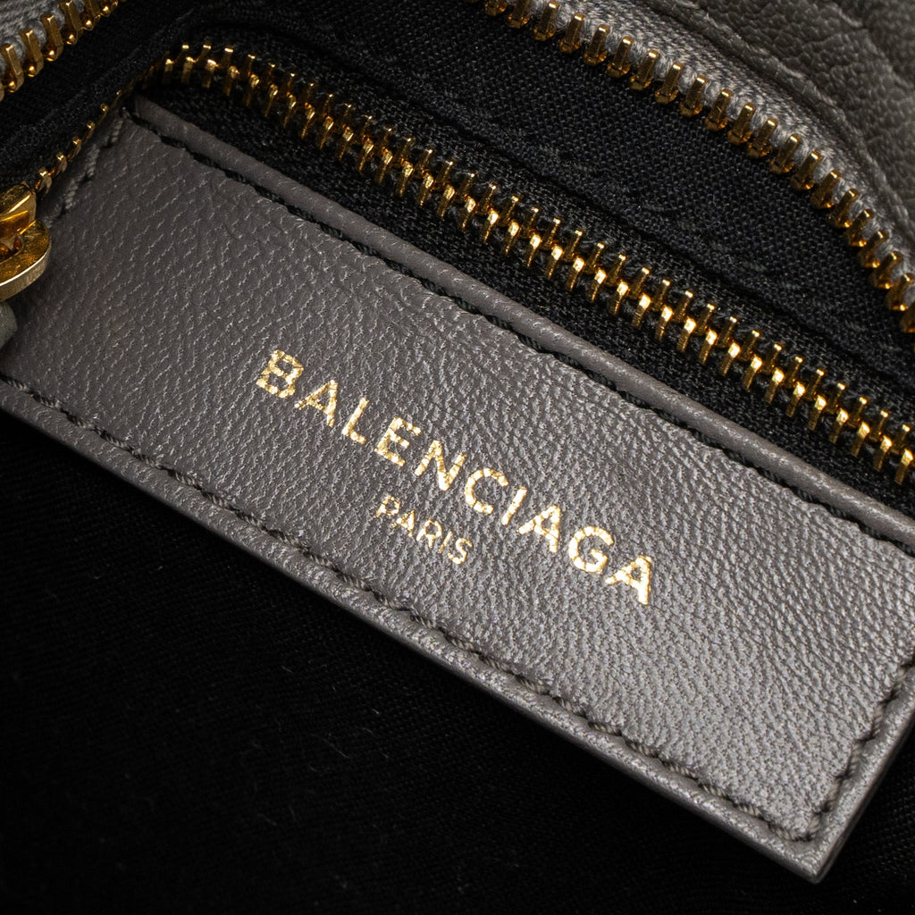 BALENCIAGA MINI CITY BAG GREY GHW